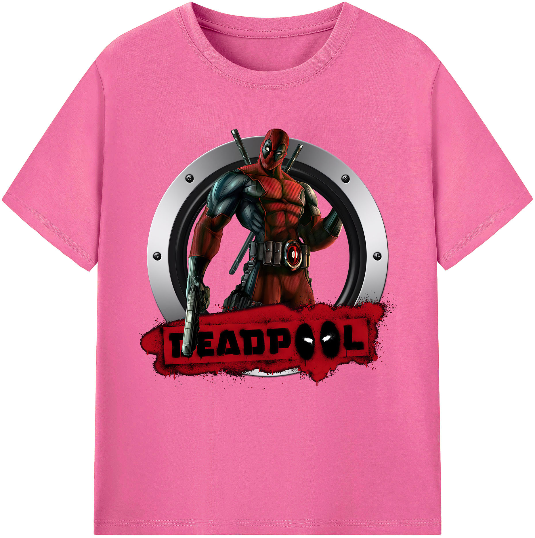 （画像用） Deadpool デッドプール レディースカジュアルプリントTシャツ（綿100％）